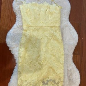 Bardot Yellow Floral Midi Dress Size 4